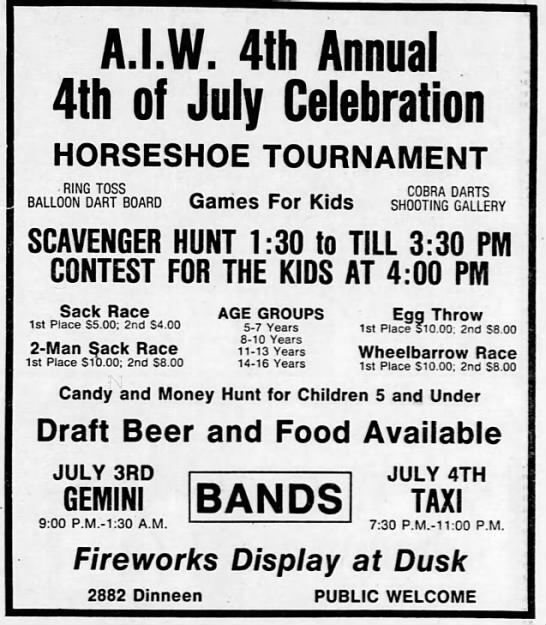 A.I.W 4th Annual 4th of July Celebration